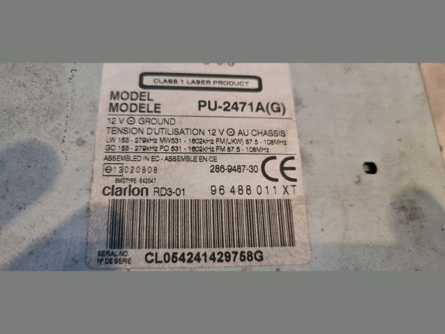 bontott PEUGEOT 307 Rádió / CD