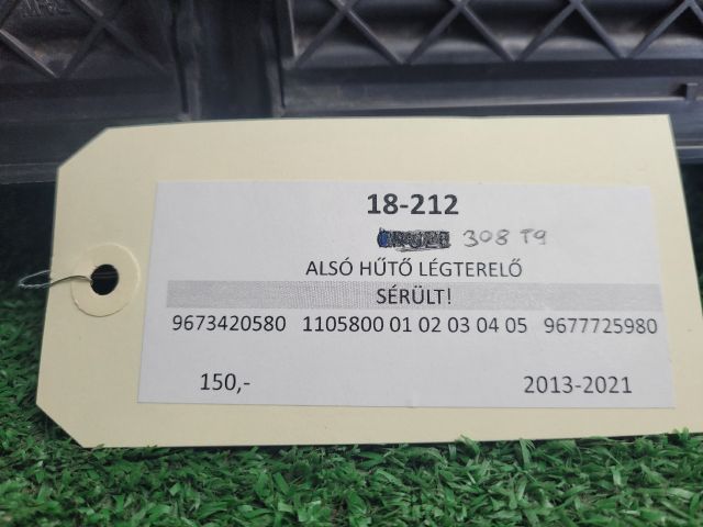 bontott PEUGEOT 308 Bal első Lökhárító Tartó (Műanyag)