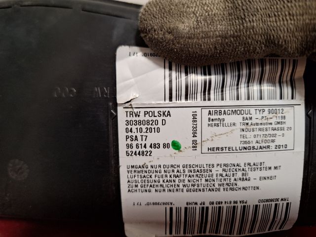 bontott PEUGEOT 308 Bal Oldallégzsák