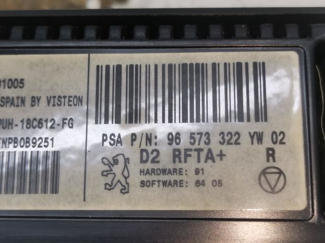 bontott PEUGEOT 407 Fűtéskapcsoló (digit klímás)