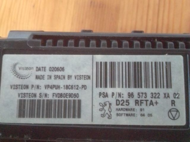 bontott PEUGEOT 407 Fűtéskapcsoló (digit klímás)