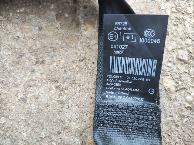 bontott PEUGEOT 5008 Bal első Biztonsági Öv