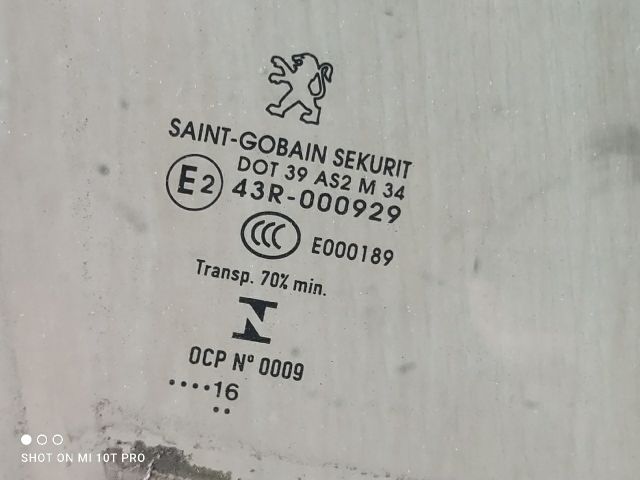 bontott PEUGEOT 5008 Jobb első Ablak