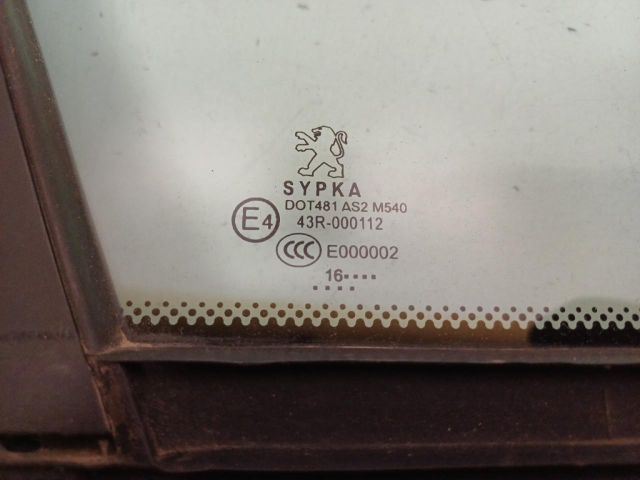 bontott PEUGEOT 508 Jobb első Fixüveg (Ajtóban)