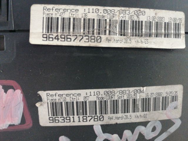 bontott PEUGEOT 607 Kilométeróra