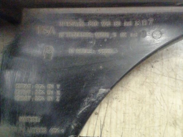 bontott PEUGEOT 807 Homlokfal (Üres lemez)