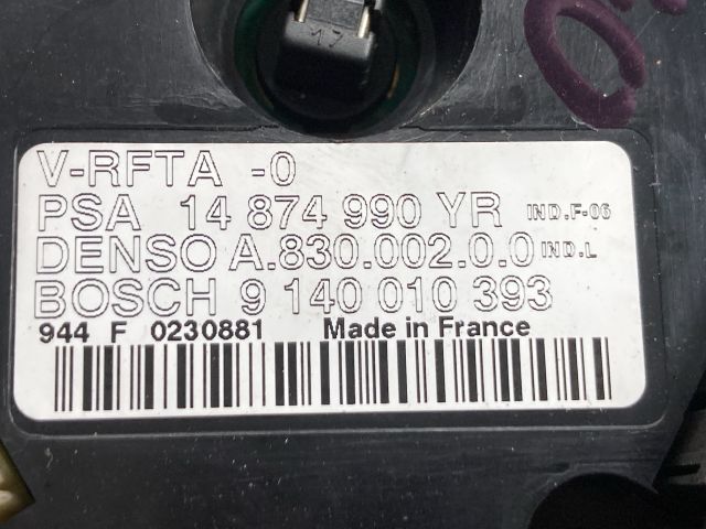 bontott PEUGEOT 807 Fűtéskapcsoló (digit klímás)