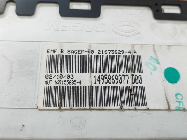 bontott PEUGEOT 807 Óra (Időmérő)