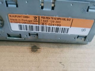 bontott PEUGEOT 807 Rádió / CD