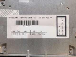 bontott PEUGEOT 807 Rádió / CD