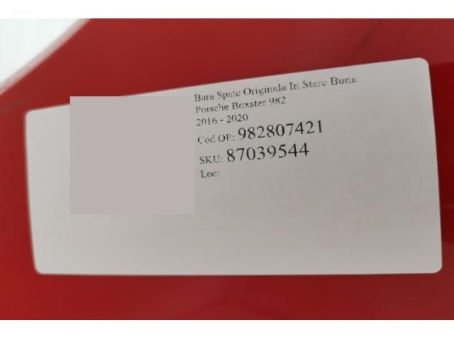 bontott PORSCHE BOXSTER Hátsó Lökhárító (Üresen)