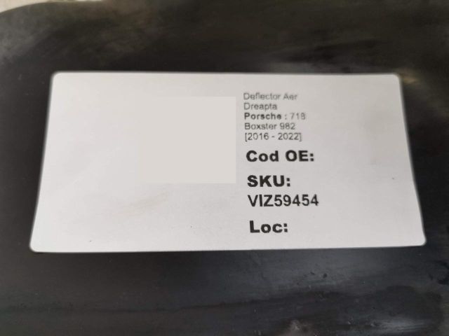 bontott PORSCHE BOXSTER Jobb Hűtő Légterelő