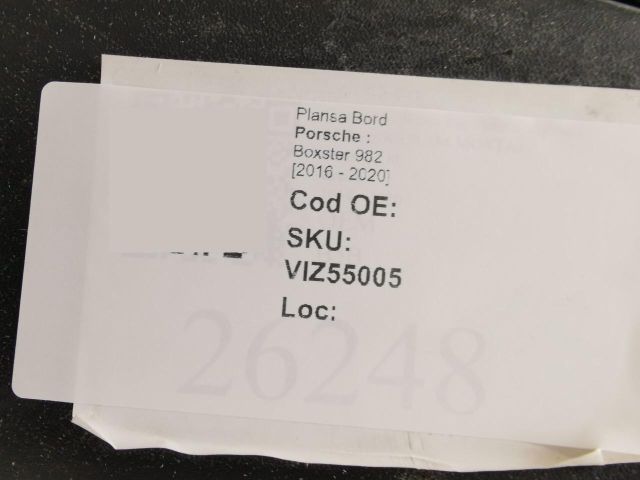 bontott PORSCHE BOXSTER Műszerfal Héj