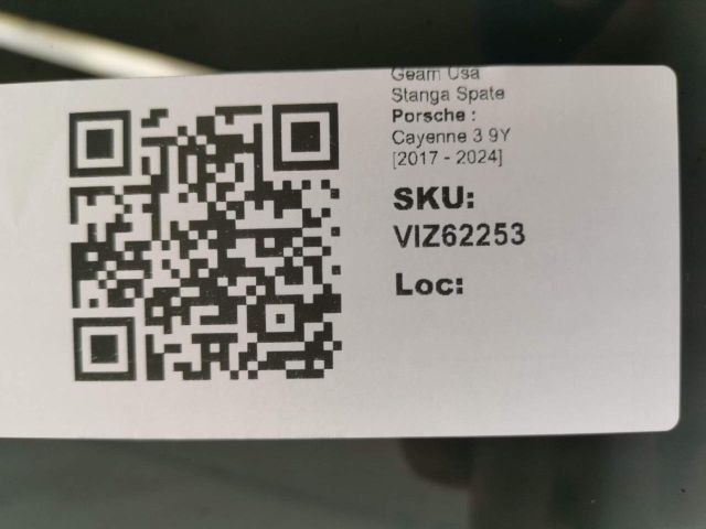 bontott PORSCHE CAYENNE Bal hátsó Ablak