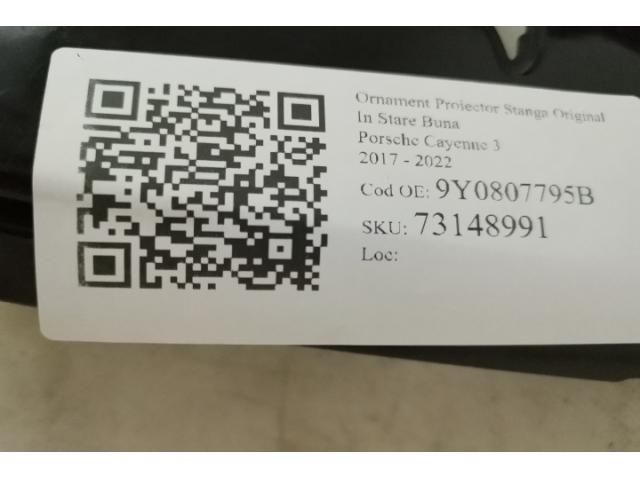 bontott PORSCHE CAYENNE Bal Ködfényszóró Lámpakeret