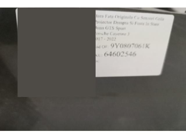 bontott PORSCHE CAYENNE Első Lökhárító (Részeivel)