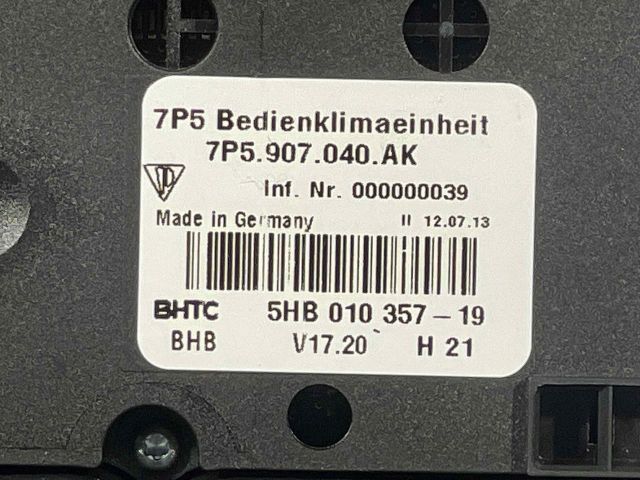 bontott PORSCHE CAYENNE Fűtéskapcsoló