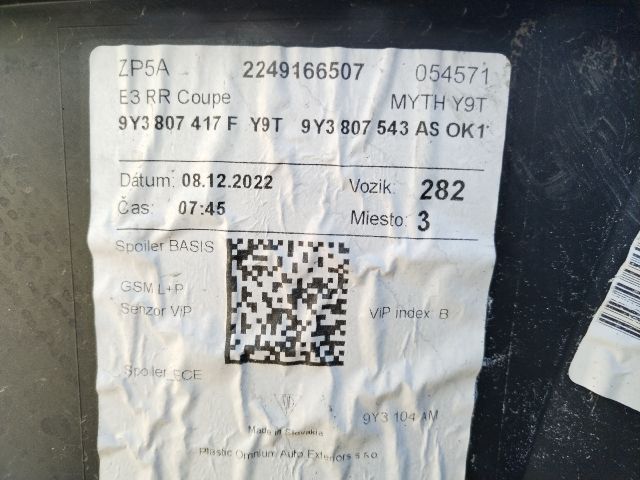 bontott PORSCHE CAYENNE Hátsó Lökhárító (Üresen)