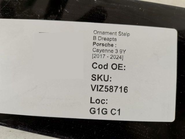 bontott PORSCHE CAYENNE Jobb B Oszlop Burkolat