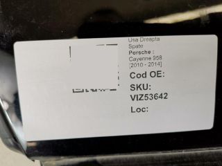 bontott PORSCHE CAYENNE Jobb hátsó Ajtó (Üres lemez)