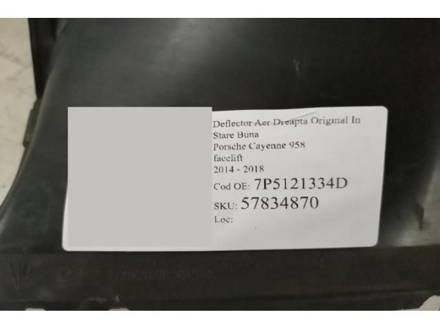 bontott PORSCHE CAYENNE Jobb Hűtő Légterelő