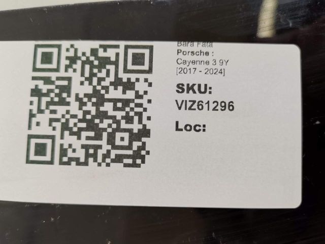 bontott PORSCHE CAYENNE Rendszámtábla Tartó