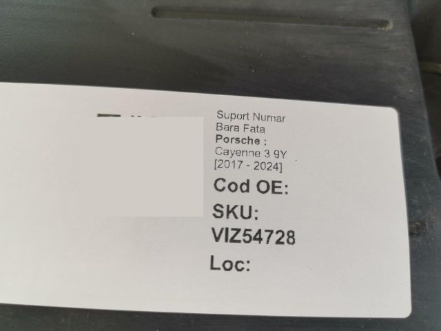 bontott PORSCHE CAYENNE Rendszámtábla Tartó