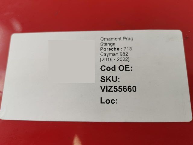 bontott PORSCHE CAYMAN Bal első Küszöb Díszléc