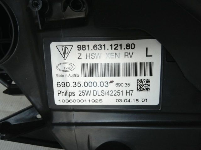 bontott PORSCHE CAYMAN Bal Xenon Fényszóró