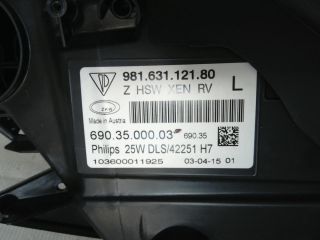 bontott PORSCHE CAYMAN Bal Xenon Fényszóró