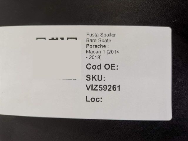 bontott PORSCHE MACAN Hátsó Lökhárító Alsó (Műanyag)