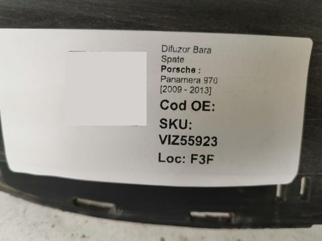 bontott PORSCHE PANAMERA Hátsó Lökhárító Alsó (Műanyag)