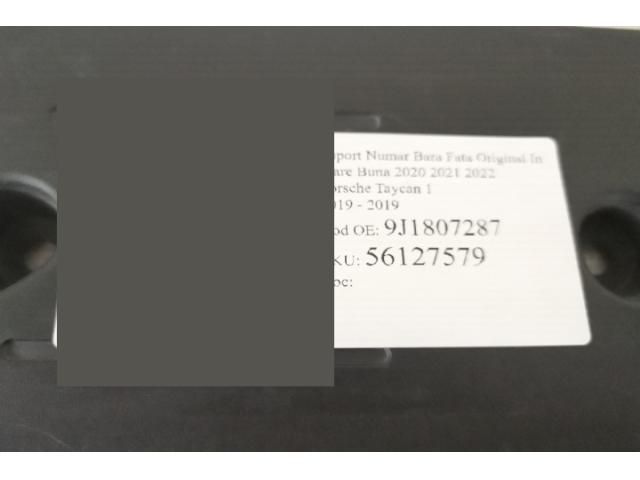 bontott PORSCHE TAYCAN Rendszámtábla Tartó