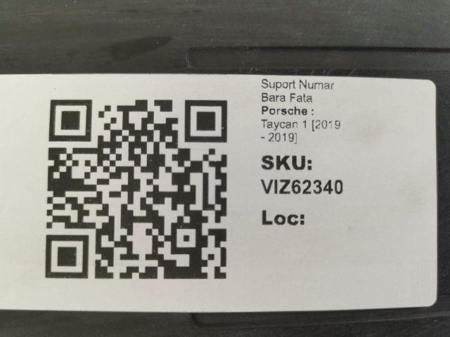 bontott PORSCHE TAYCAN Rendszámtábla Tartó