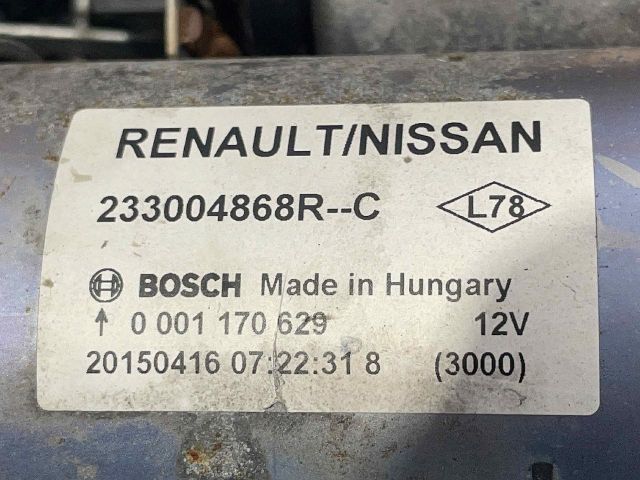 bontott RENAULT CAPTUR Önindító