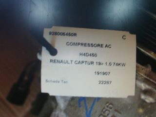 bontott RENAULT CAPTUR II Klímakompresszor