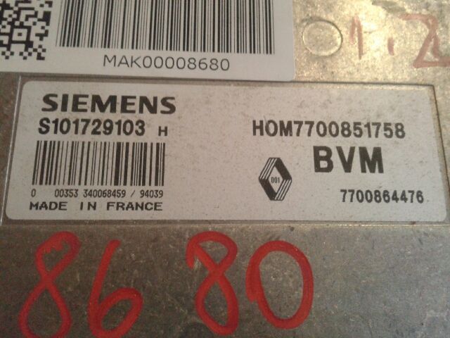 bontott RENAULT CLIO I Motorvezérlő