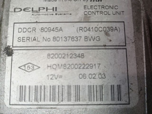 bontott RENAULT CLIO II Motorvezérlő