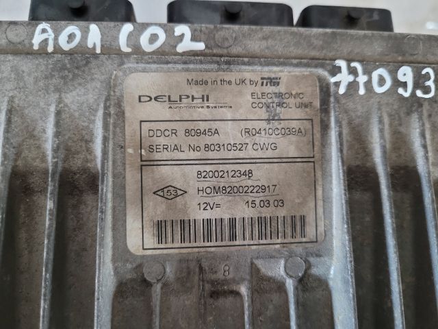 bontott RENAULT CLIO II Motorvezérlő