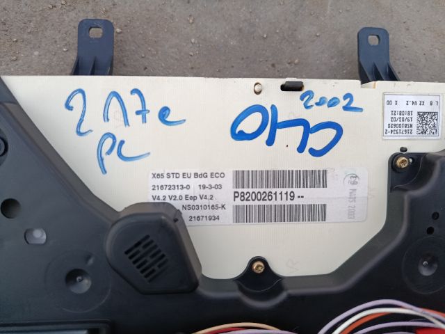 bontott RENAULT CLIO II Kilométeróra