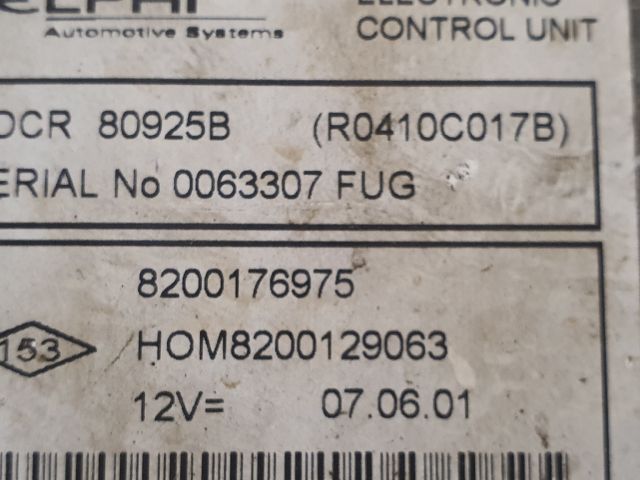 bontott RENAULT CLIO II Motorvezérlő