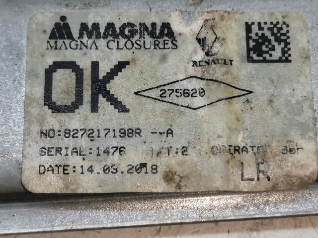 bontott RENAULT CLIO II Bal hátsó Ablakemelő Szerkezet (Mechanikus)