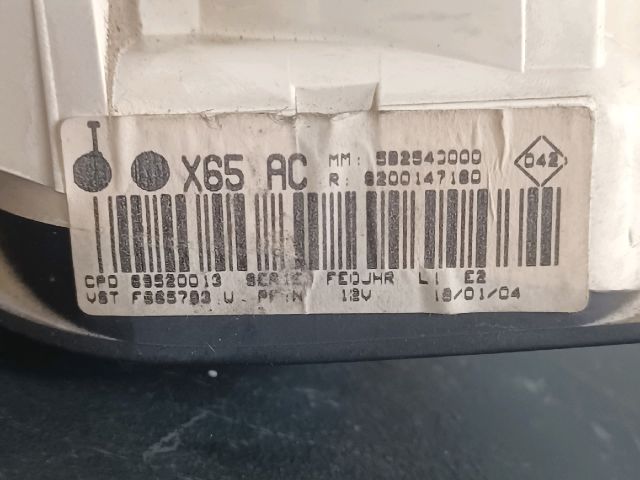 bontott RENAULT CLIO II Fűtéskapcsoló (manuális klímás)