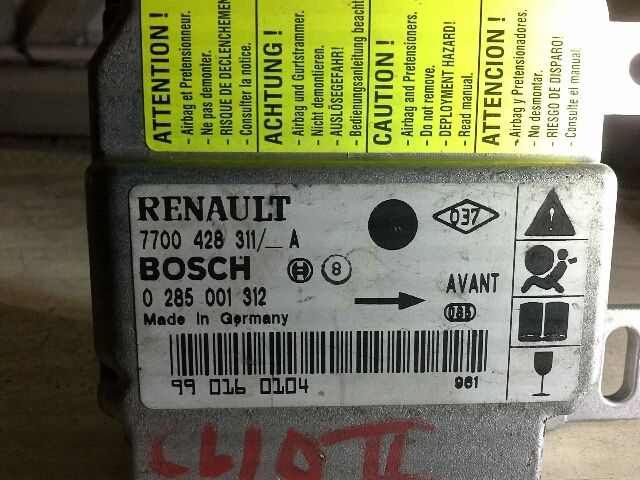 bontott RENAULT CLIO II Légzsák Elektronika