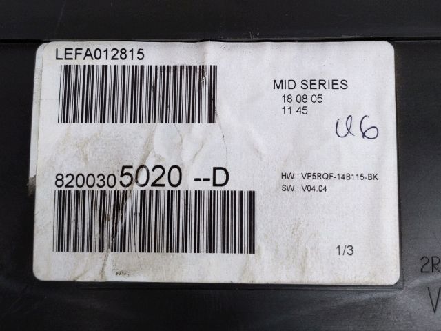 bontott RENAULT CLIO III Kilométeróra