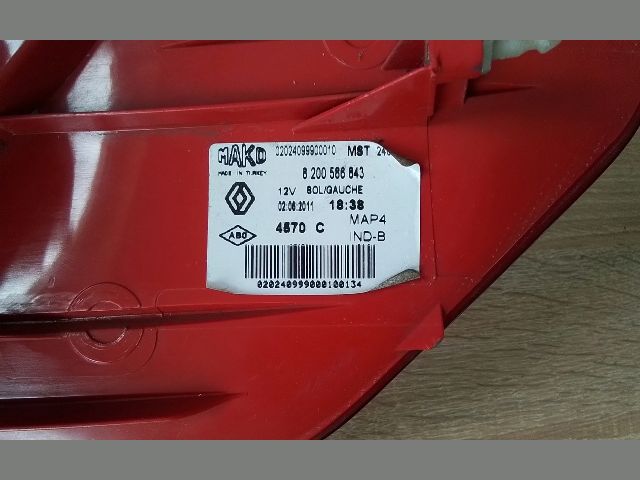 bontott RENAULT CLIO III Bal Hátsó Lámpa