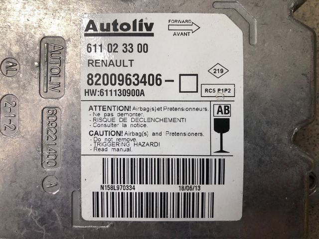 bontott RENAULT CLIO III Légzsák Elektronika