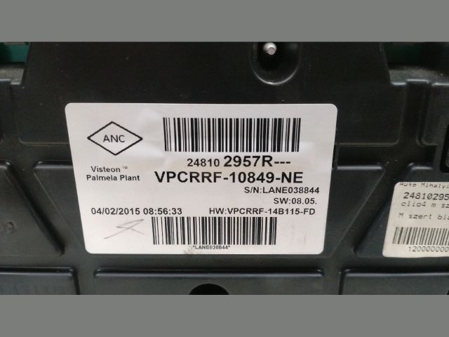 bontott RENAULT CLIO IV Kilométeróra