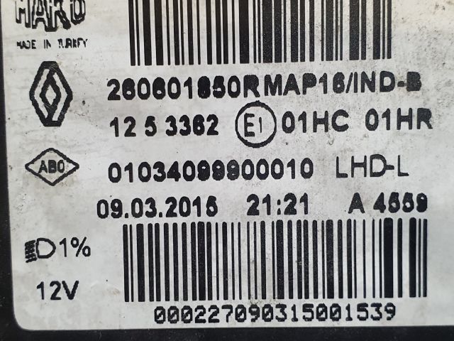 bontott RENAULT CLIO IV Bal Fényszóró