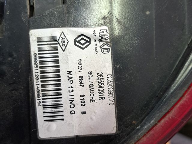 bontott RENAULT CLIO IV Bal Hátsó Lámpa